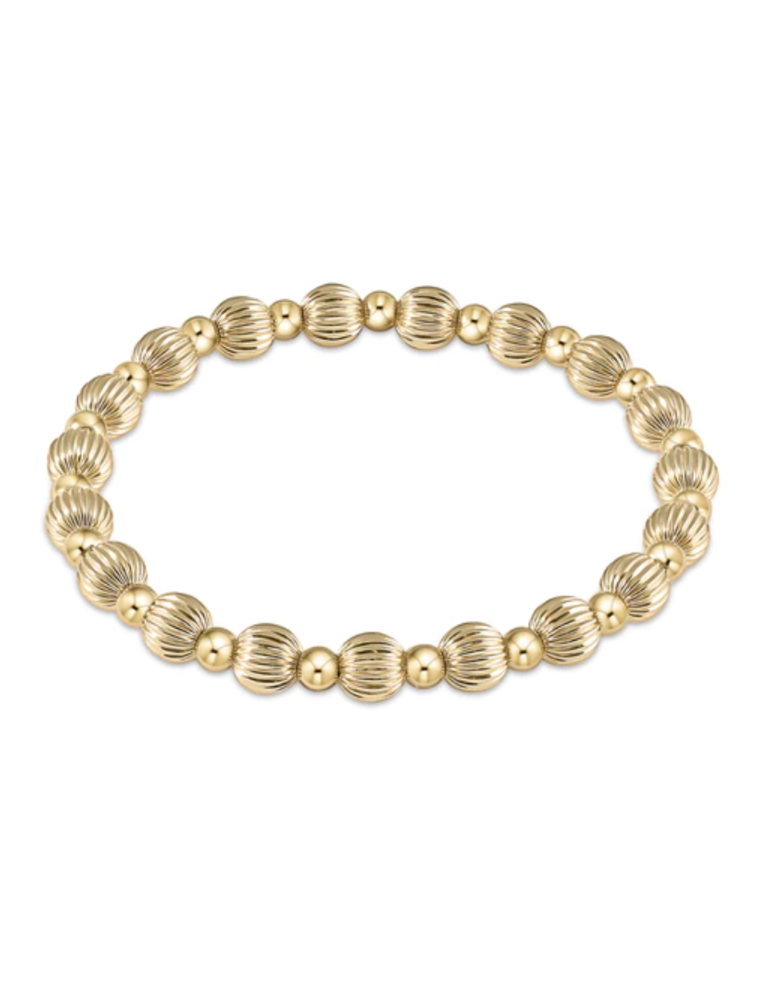 ENEWTON DESIGN Dignity Grateful Pattern 6mm Bead Bracelet - Gold