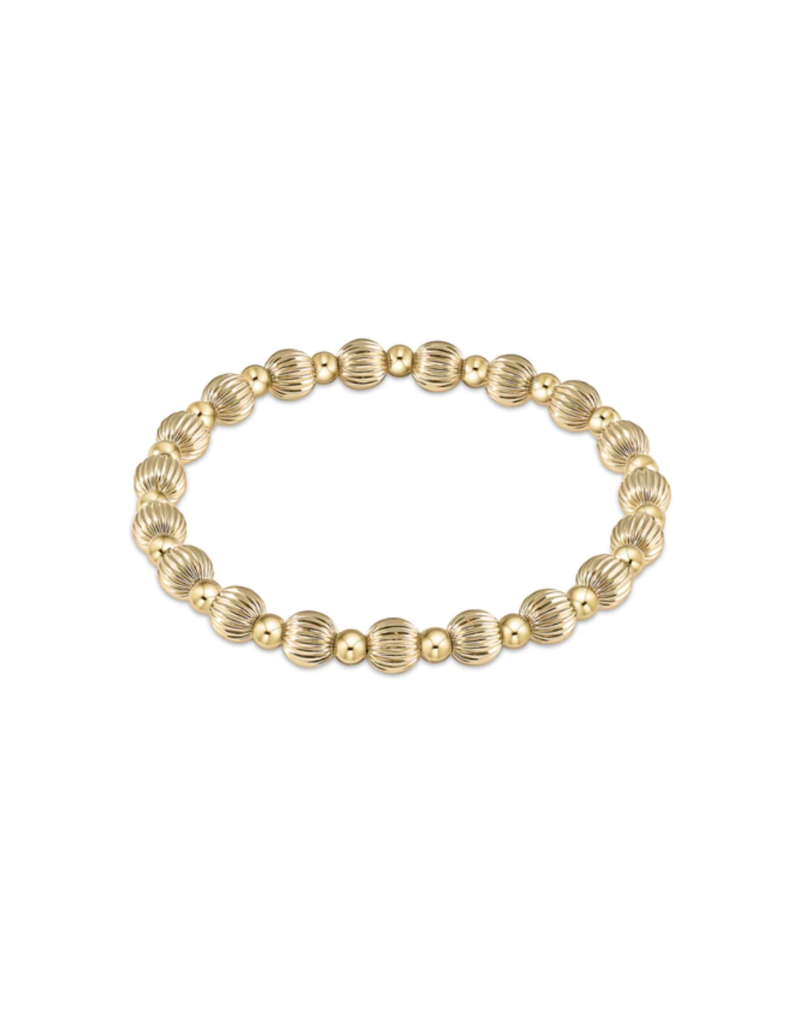 ENEWTON DESIGN Dignity Grateful Pattern 6mm Bead Bracelet - Gold
