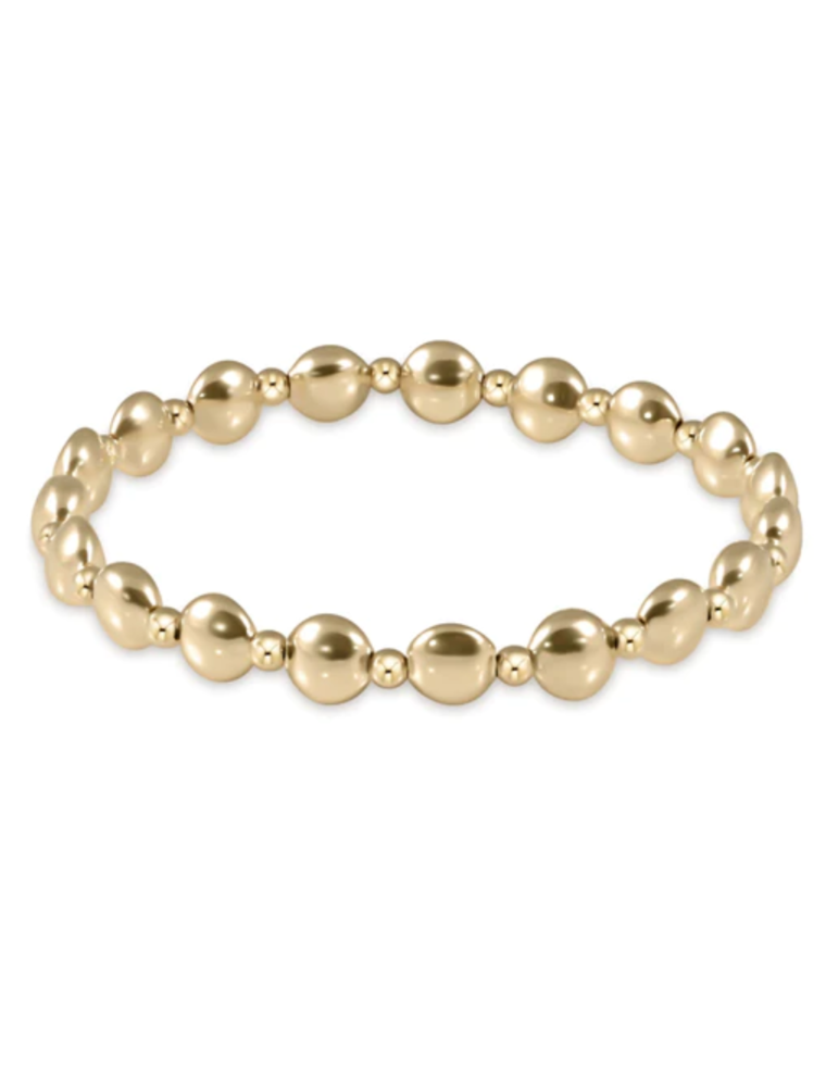 ENEWTON DESIGN Honesty Grateful Pattern 6mm Bead Bracelet - Gold