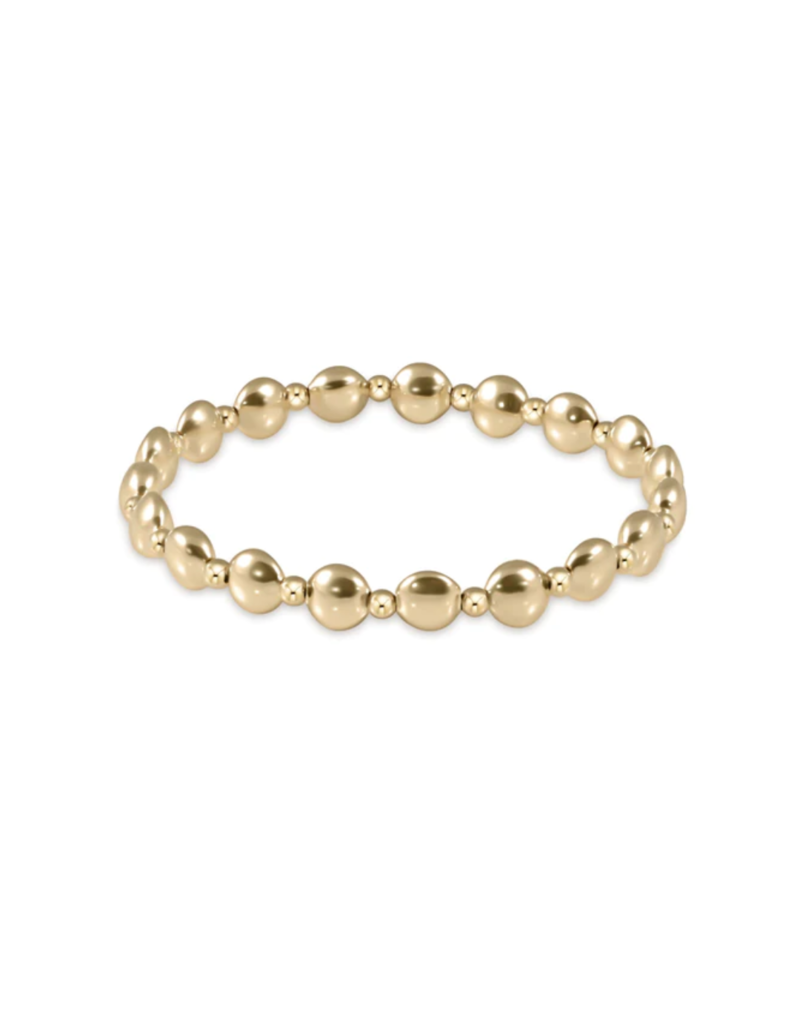 ENEWTON DESIGN Honesty Grateful Pattern 6mm Bead Bracelet - Gold