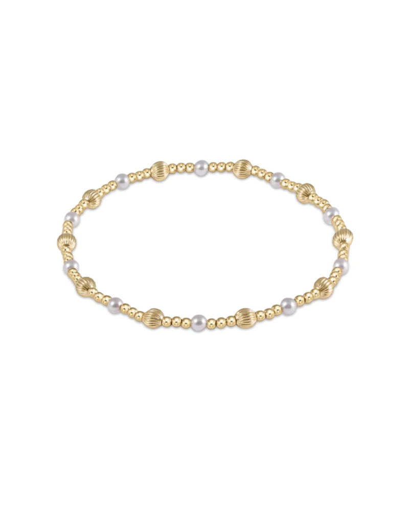ENEWTON DESIGN Dignity Sincerity Pattern Bead Bracelet - Pearl/Gold