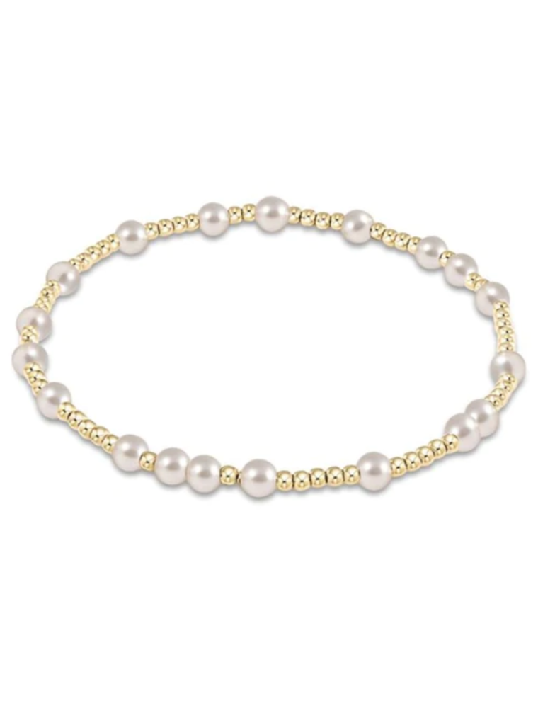 ENEWTON DESIGN Hope Unwritten 4mm Bead Bracelet - Pearl/Gold
