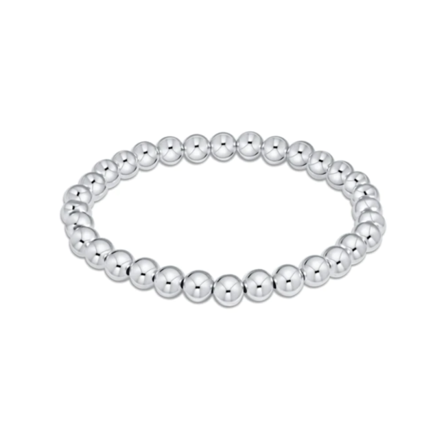 Classic 6mm Bead Bracelet - Sterling Silver