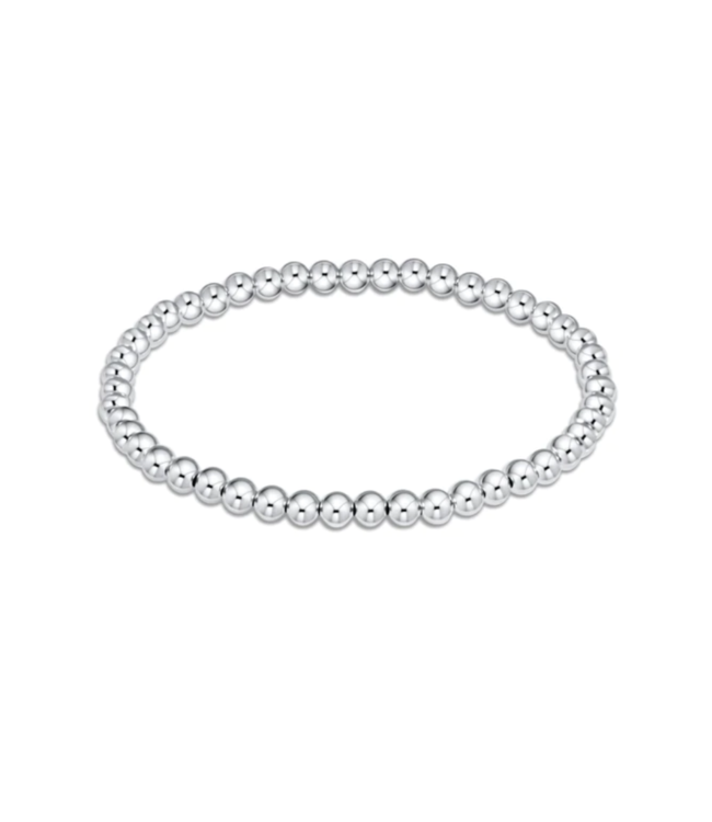 Classic 4mm Bead Bracelet - Sterling Silver