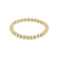Dignity Pattern 6mm Bead Bracelet - Gold