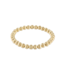 Dignity Pattern 6mm Bead Bracelet - Gold