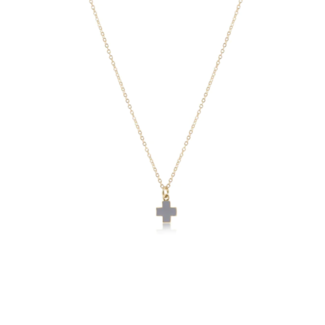 ENEWTON DESIGN Gold 16" Necklace - Grey Signature Cross Charm