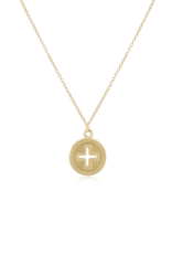 ENEWTON DESIGN Gold 16" Necklace - Gold Signature Cross Disc Charm