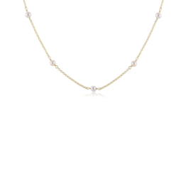 ENEWTON DESIGN Simplicity 4mm Bead Chain 17" Necklace - Pearl/Gold
