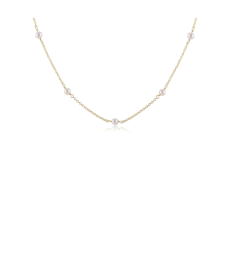 ENEWTON DESIGN Simplicity 4mm Bead Chain 17" Necklace - Pearl/Gold