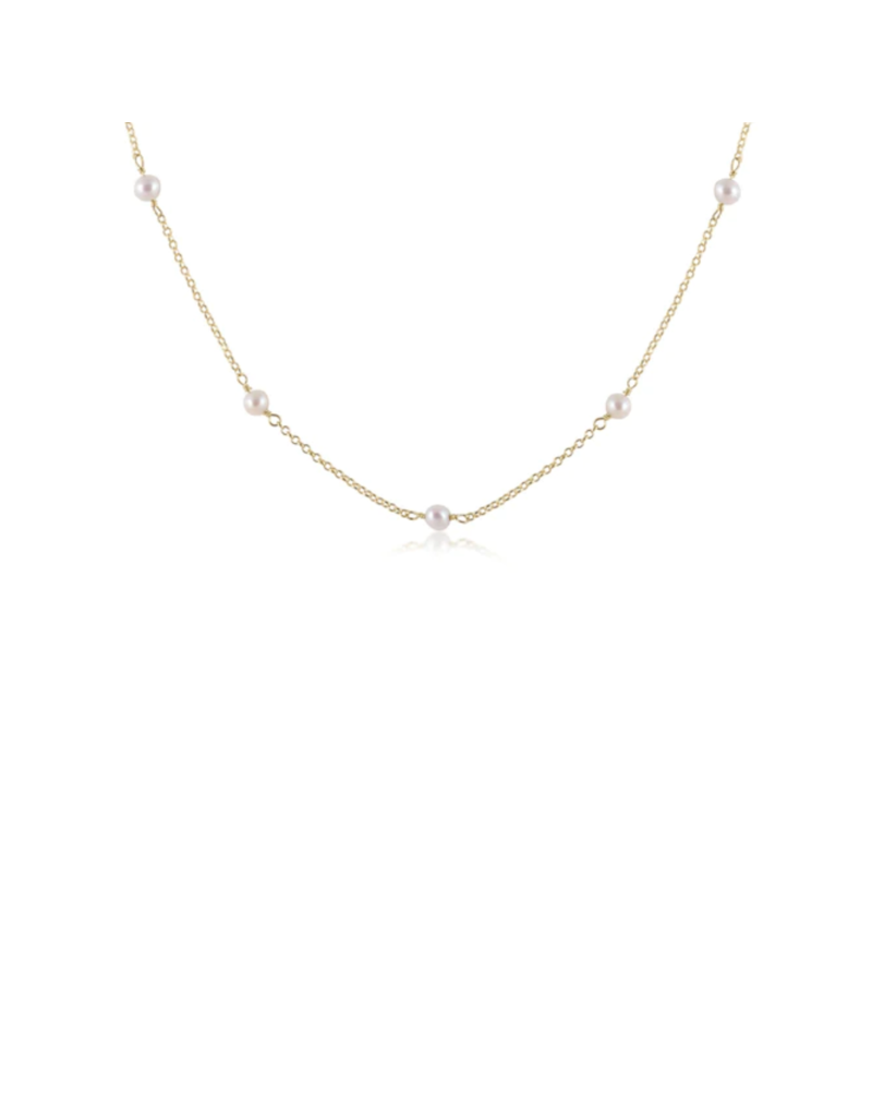 ENEWTON DESIGN Simplicity 4mm Bead Chain 17" Necklace - Pearl/Gold