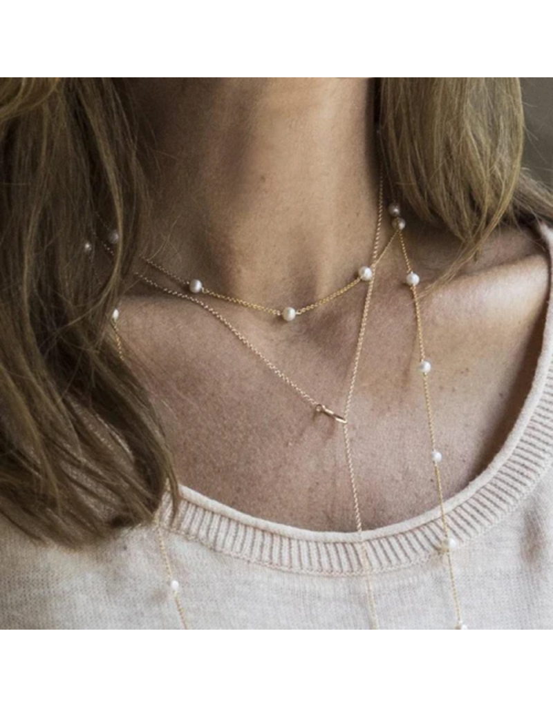 ENEWTON DESIGN Simplicity 4mm Bead Chain 17" Necklace - Pearl/Gold
