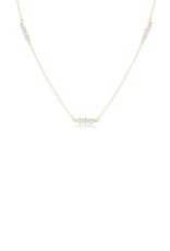 ENEWTON DESIGN Joy Simplicity 3mm Bead Chain 15" Choker Necklace - Pearl/Gold