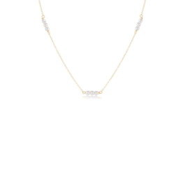 ENEWTON DESIGN Joy Simplicity 3mm Bead Chain 15" Choker Necklace - Pearl/Gold