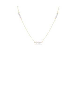 ENEWTON DESIGN Joy Simplicity 3mm Bead Chain 15" Choker Necklace - Pearl/Gold