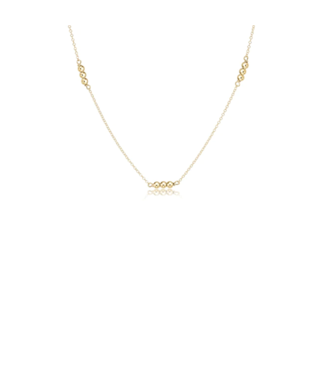 Joy Simplicity 3mm Bead Chain 15" Choker Necklace - Gold