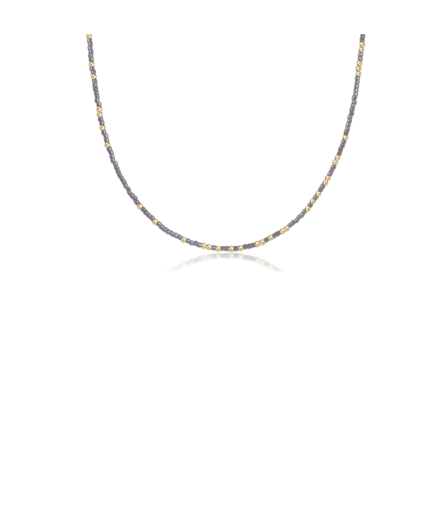 Hope Unwritten 15" Choker Necklace - Pewter