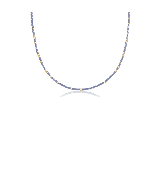Hope Unwritten 15" Choker Necklace - Slate Blue