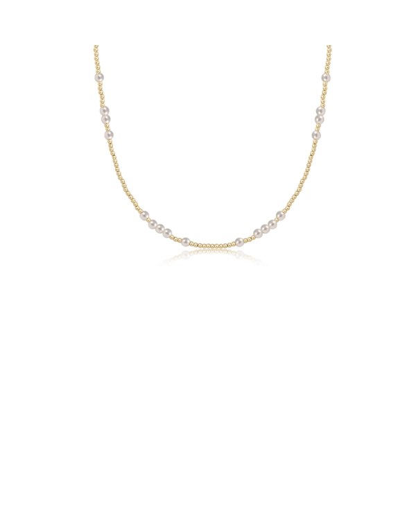 Hope Unwritten 17" Necklace - Pearl/Gold