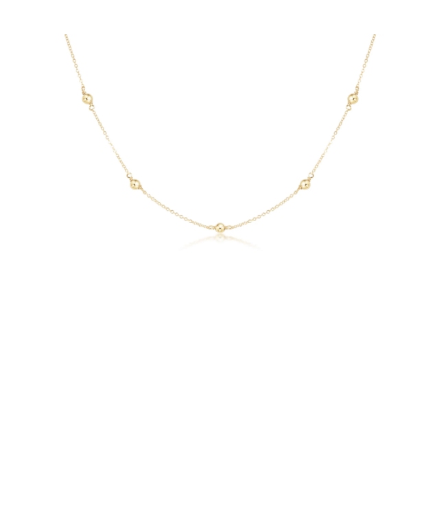 Simplicity 4mm Bead Chain 17" Necklace - Gold
