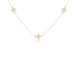 ENEWTON DESIGN Simplicity Beaded Signature Cross Chain 17" Necklace - Gold