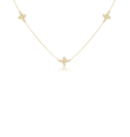 ENEWTON DESIGN Simplicity Beaded Signature Cross Chain 15" Choker Necklace - Gold
