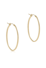 ENEWTON DESIGN Textured Oval 2" Hoop Earring - Gold