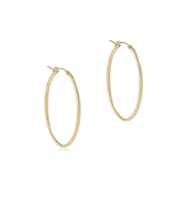 ENEWTON DESIGN Textured Oval 2" Hoop Earring - Gold