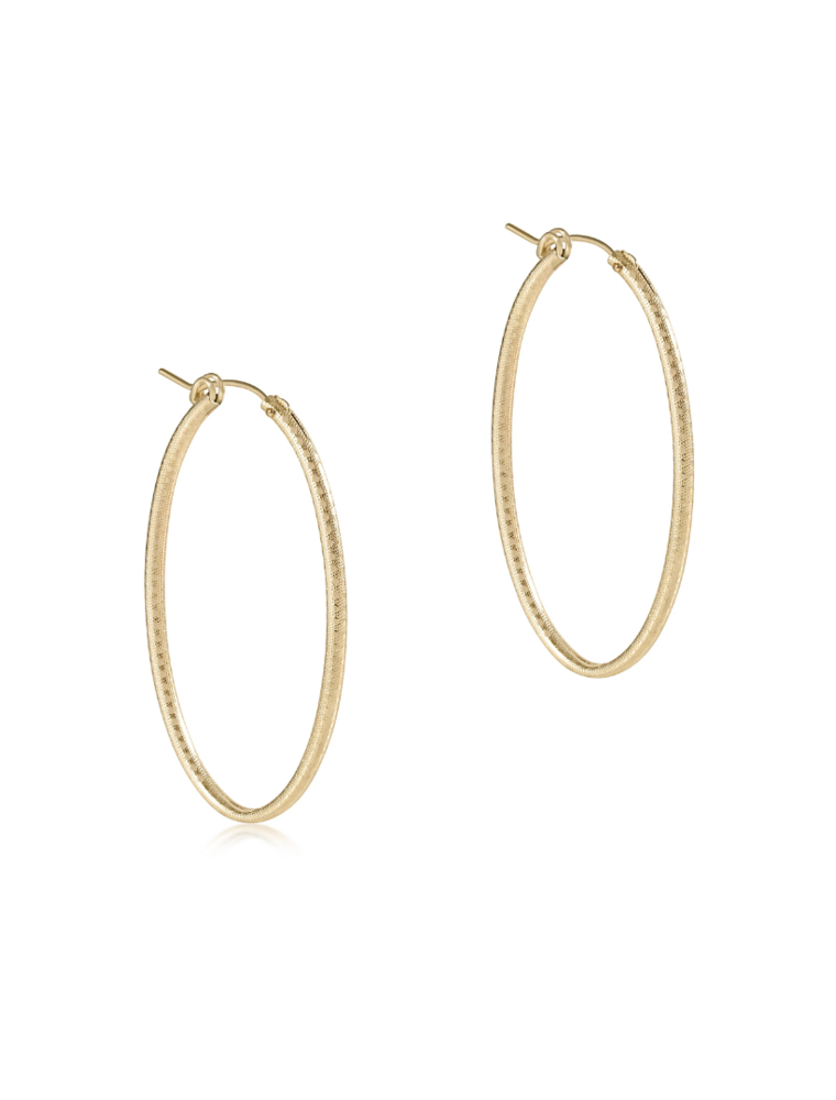 ENEWTON DESIGN Textured Oval 2" Hoop Earring - Gold