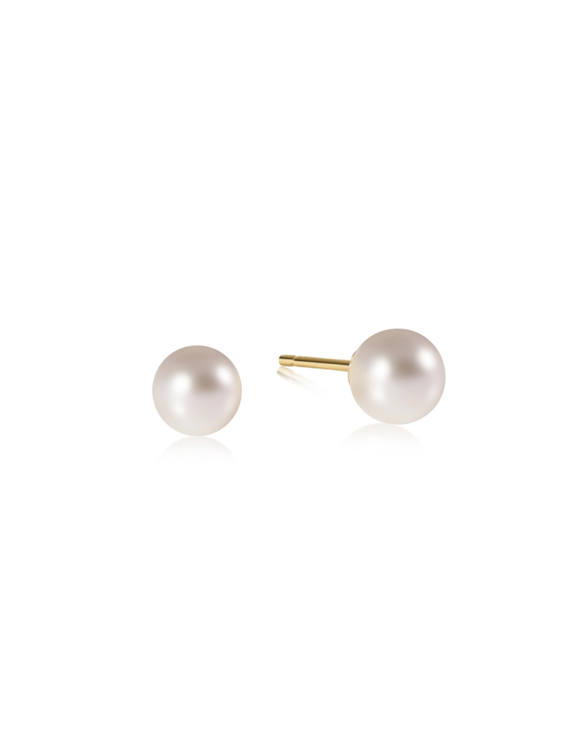 ENEWTON DESIGN Classic 8mm Ball Stud Earrings - Pearl/Gold