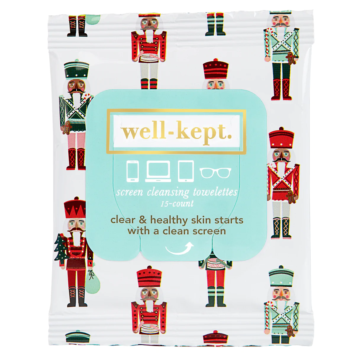 WELL KEPT Screen Cleansing Towelettes in Nutcracker
