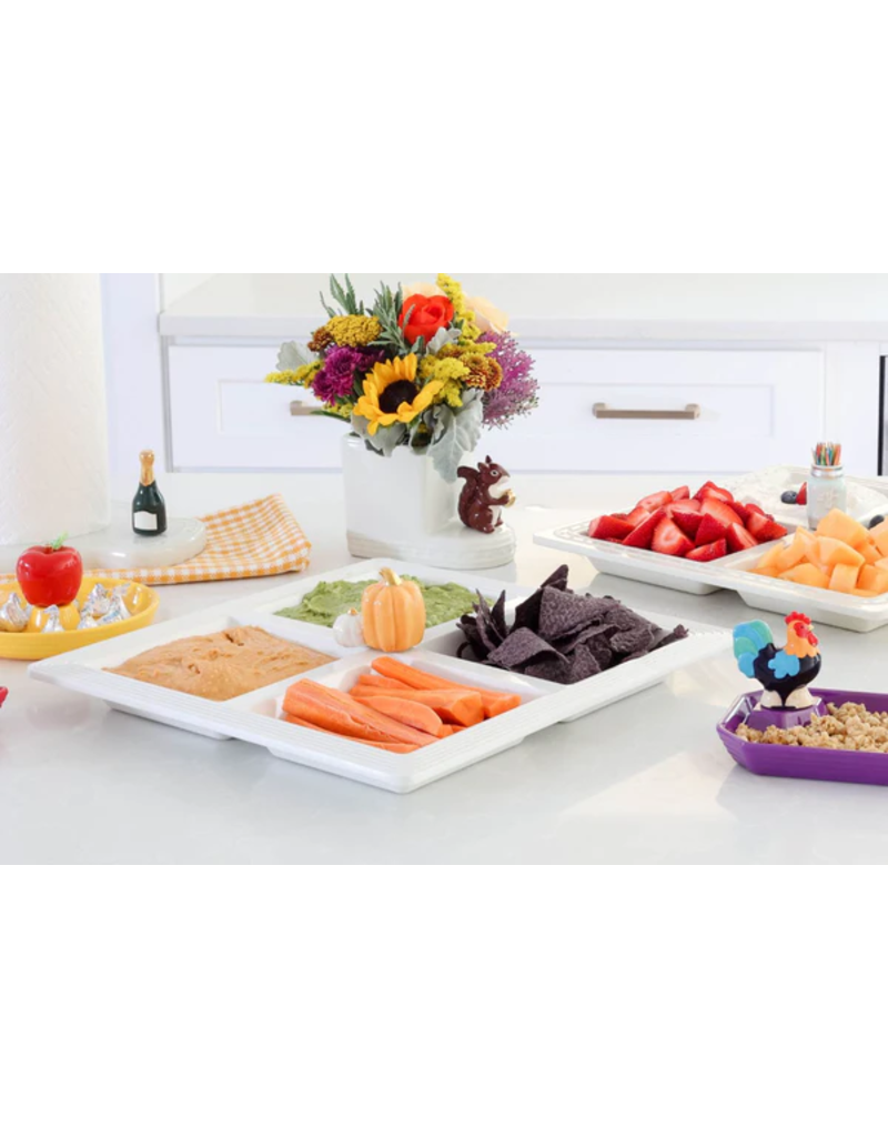 NORA FLEMING Pinstripes Melamine Sectional Server