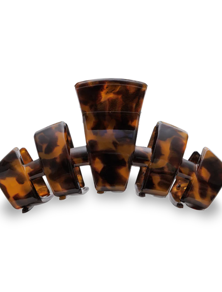 TELETIES Large Classic Claw Hair Clip in Tortoise