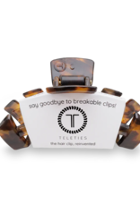 TELETIES Medium Classic Claw Hair Clip in Tortoise