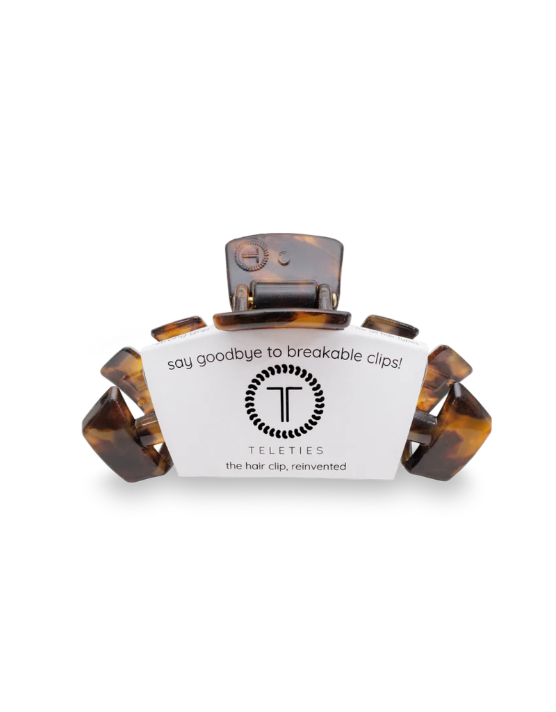 TELETIES Medium Classic Claw Hair Clip in Tortoise