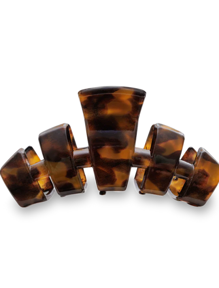 TELETIES Medium Classic Claw Hair Clip in Tortoise