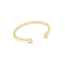 Arden Gold Cuff Bracelet in White Crystal