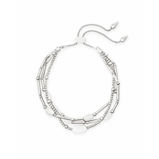 KENDRA SCOTT DESIGN Chantal Beaded Bracelet in Bright Silver
