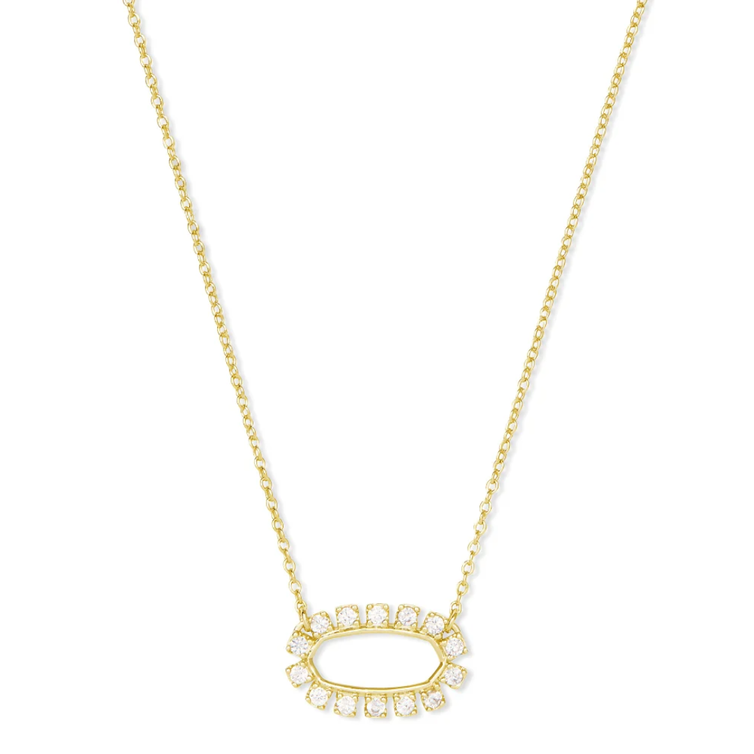 Elisa Gold Pendant Necklace in Azalea Illusion