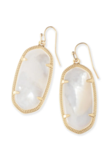 KENDRA SCOTT DESIGN Elle Gold Drop Earrings in Ivory Mother-of-Pearl