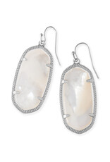 KENDRA SCOTT DESIGN Elle Silver Drop Earrings in Ivory Mother-of-Pearl