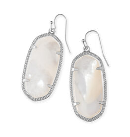 KENDRA SCOTT DESIGN Elle Silver Drop Earrings in Ivory Mother-of-Pearl