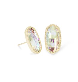 KENDRA SCOTT DESIGN Ellie Gold Stud Earrings in Dichroic Glass