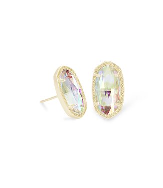 KENDRA SCOTT DESIGN Ellie Gold Stud Earrings in Dichroic Glass