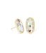 Ellie Gold Stud Earrings in Dichroic Glass