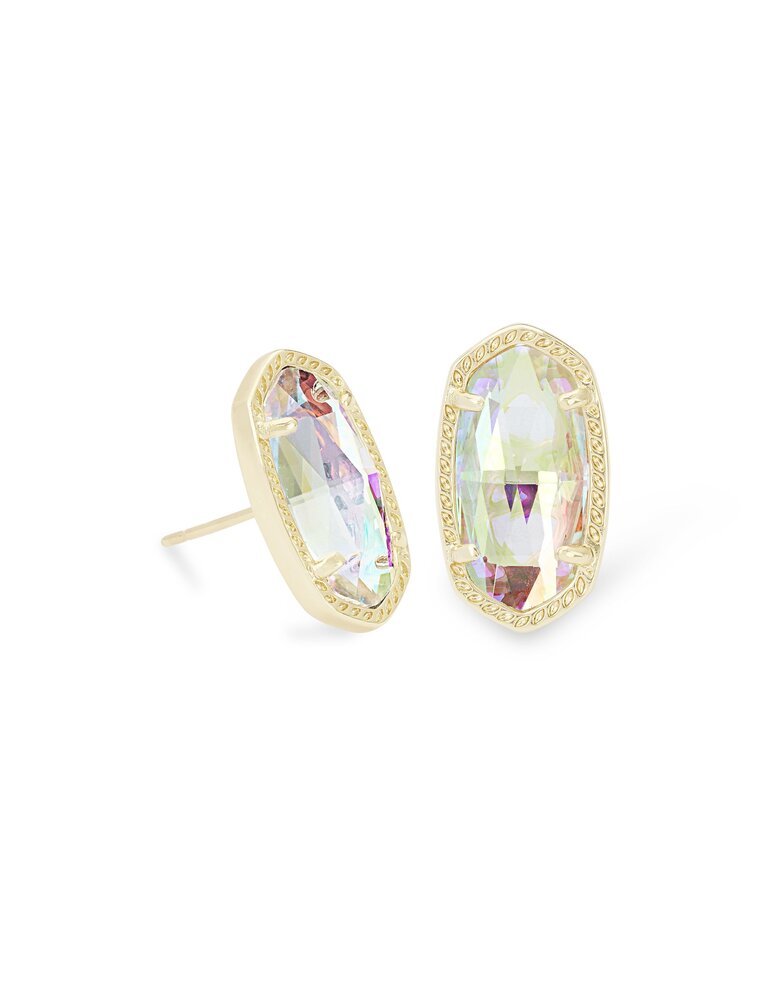 KENDRA SCOTT DESIGN Ellie Gold Stud Earrings in Dichroic Glass