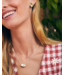 Ellie Gold Stud Earrings in Dichroic Glass