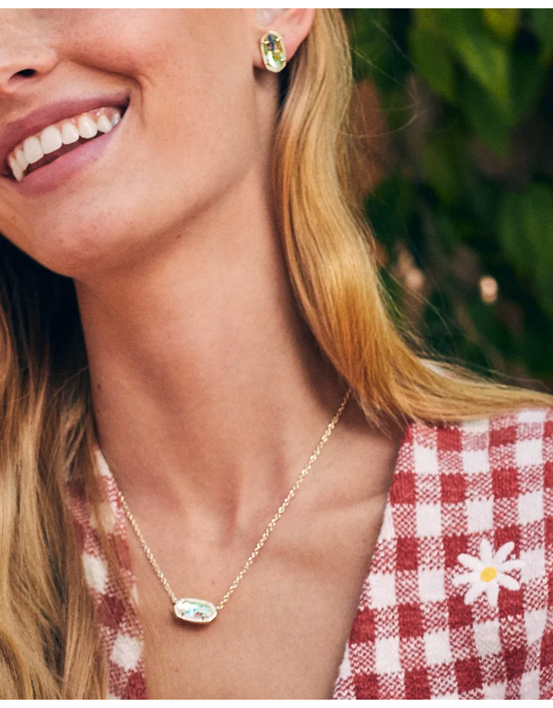 KENDRA SCOTT DESIGN Ellie Gold Stud Earrings in Dichroic Glass