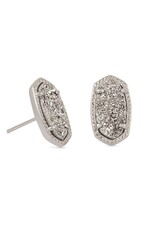 KENDRA SCOTT DESIGN Ellie Silver Stud Earrings in Platinum Drusy