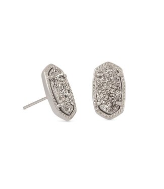 KENDRA SCOTT DESIGN Ellie Silver Stud Earrings in Platinum Drusy